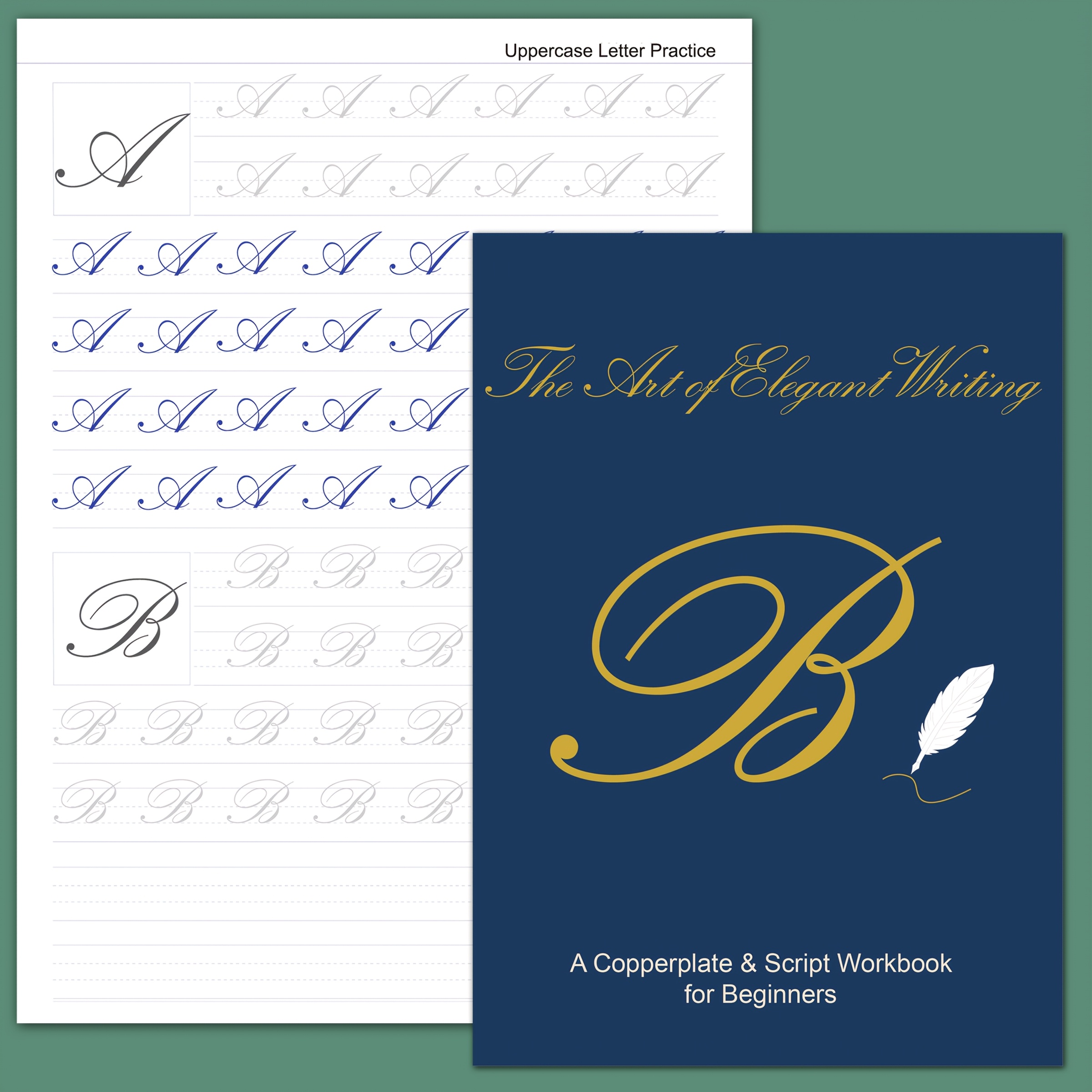 Image of Modern Calligraphy Tracing Workbook For Adults & Teens: 32-page Beginner's Guide To Elegant Hand Lettering With Alphabet, Words, And Practice Sheets