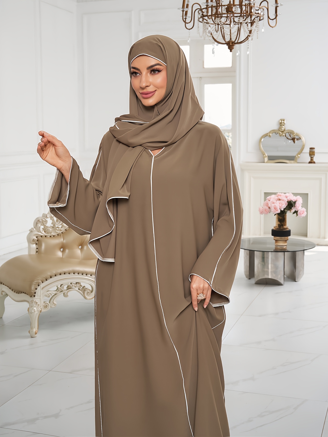 dress simple elegant hijab Arabella Tulle Maxi — Dark Green Floral