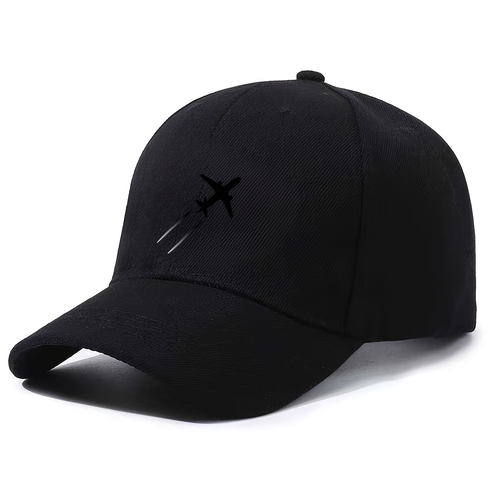 1pc airplane silhouette baseball cap aviation print   easy hat cool gift for   aviation enthusiasts great for casual wear trips outdoor activities