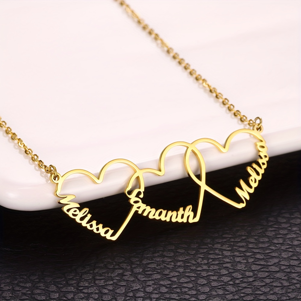 Boho Heart Necklace with Custom Names - Perfect Friend Gift