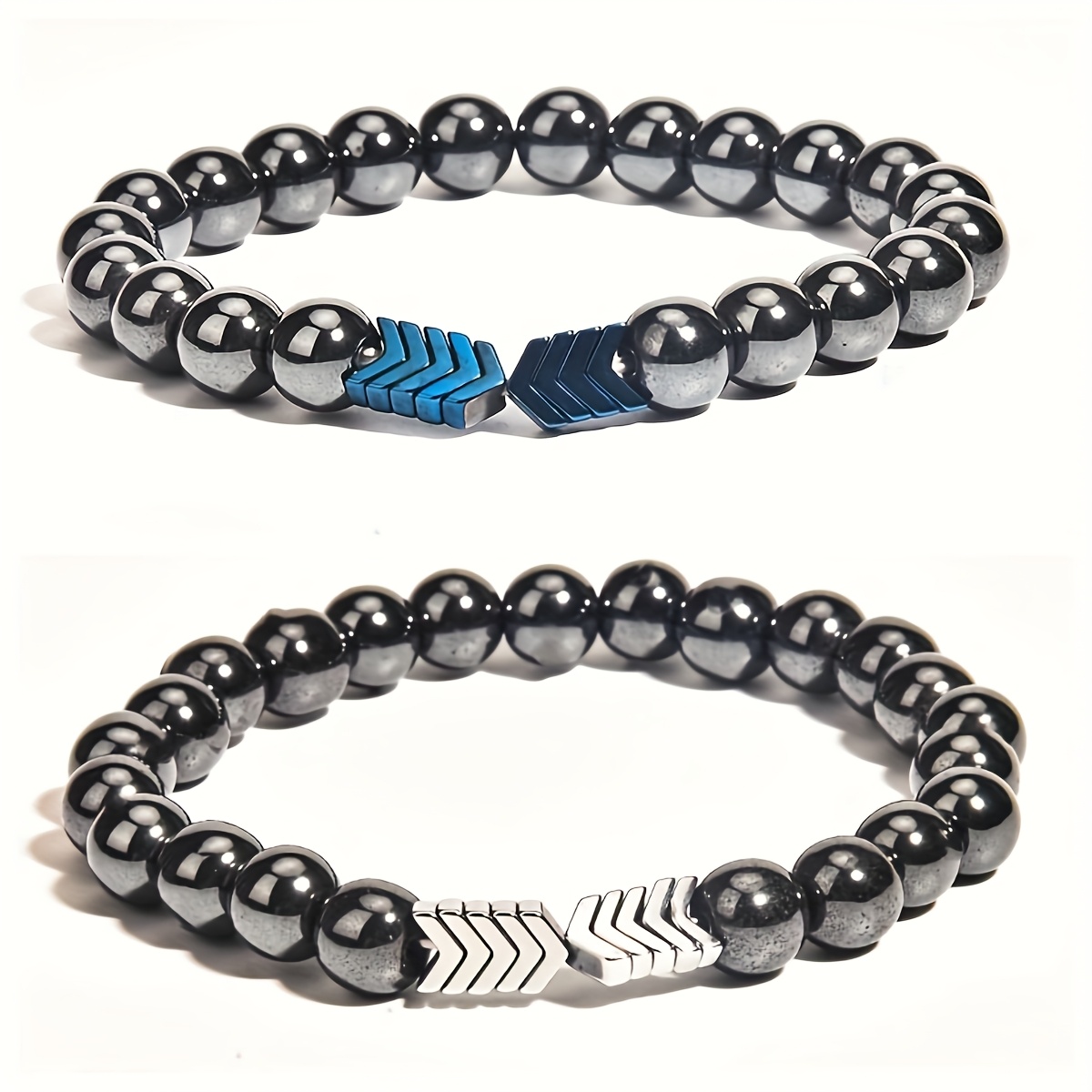 2pcs Unisex Fashion Bracelet, In Colors, Colorful Small V-shaped Beaded Men's Jewelry Accessory, Perfect Gift For Gifting
