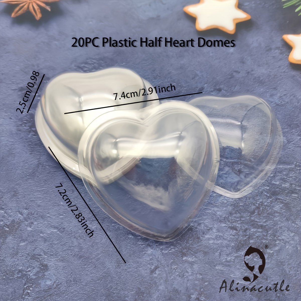 Image of Alinacraft 20pcs Half Domes Plastic Heart Gift Holder Box For Gifts Packing Valentine's Day Gift Case Handmade Paper Card Festival Gifts - Alinacutle