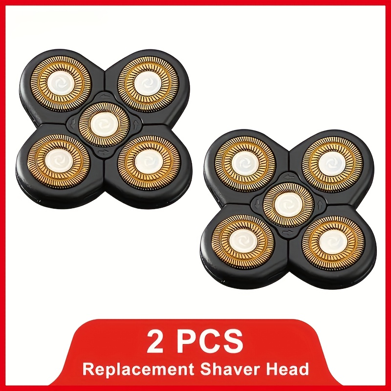 [2 Pack]premium 5d Rotary Replacement Heads For Electric Shaver - Hyperglide Blades System, 360°flex Neck, Use