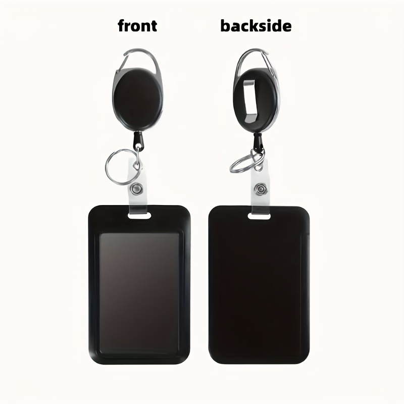 

1pc Id Card Holder, Retractable Sliding Cover Card Holder, Bus Card Holder, Id Card Holder, Men's Accessory Card Holder