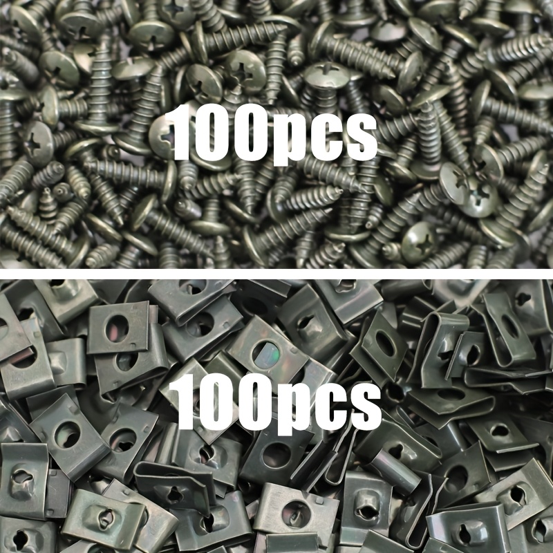 TEMU 100/200/300 pz Vendita all'ingrosso Clip a U con base a Clip universale per modifiche di protezione per paraurti e interni Clip per sedile