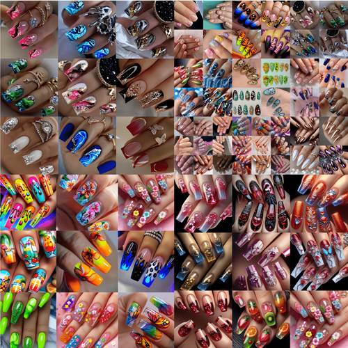 168pcs random combination manicure set with random styles in stock almond shaped nails ballet style nails square nails fashionable and shiny nail styles fashionable color mixing high end texture wearable nail pieces