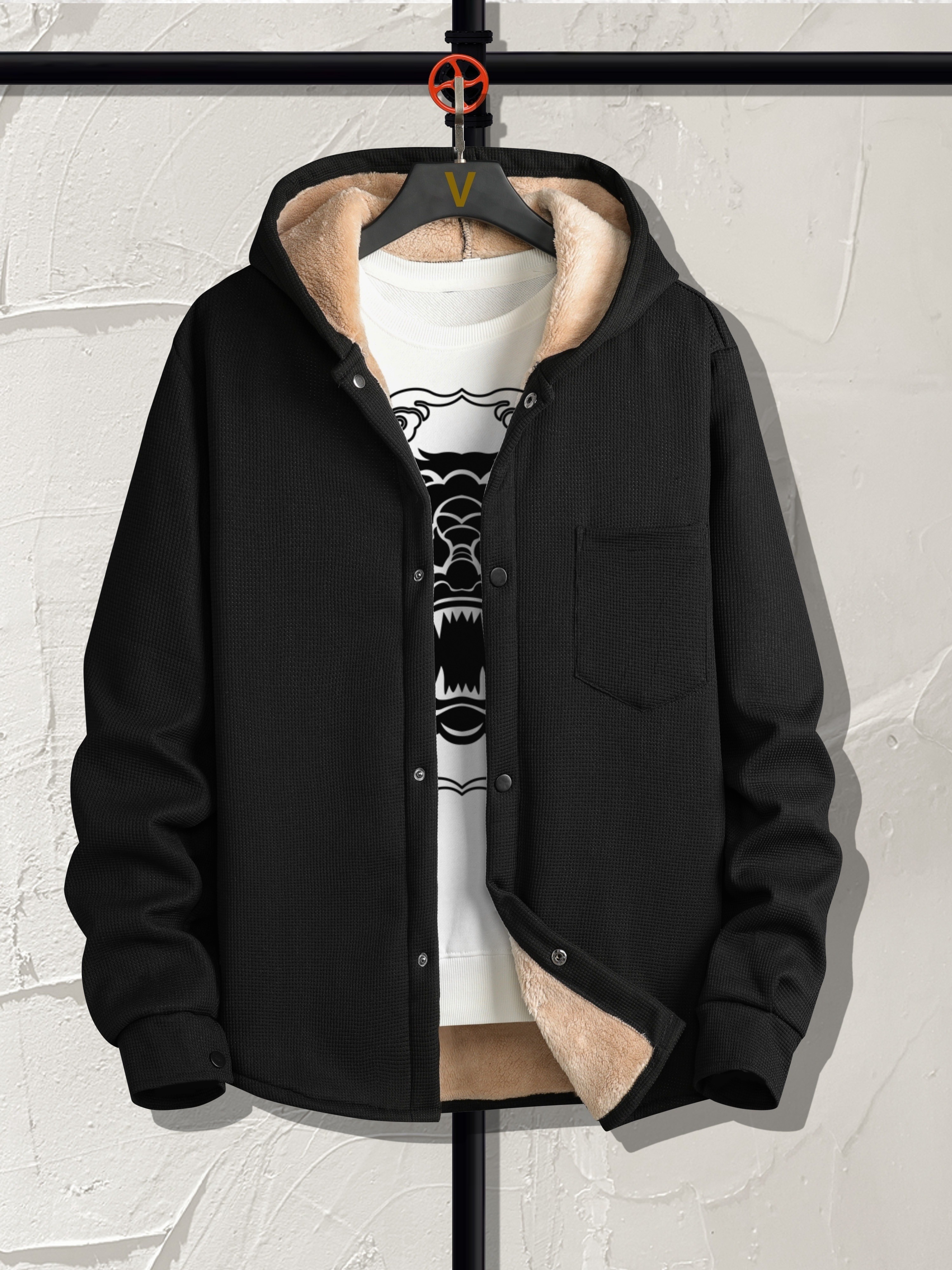black coat men sold on Temu United States