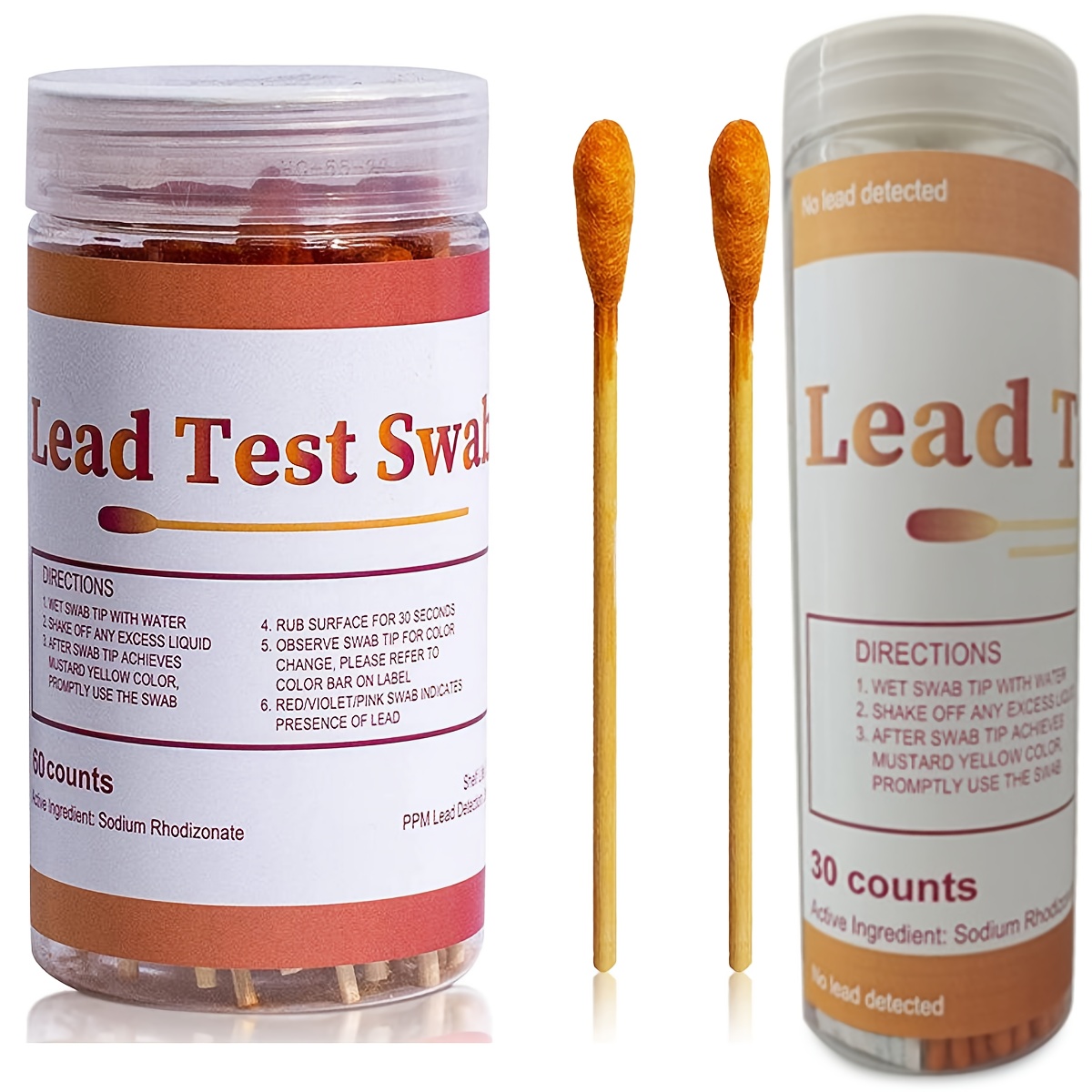 

30/60 Count Lead Test Kit: Get Results In On All , Ceramics, Dishes, Metals & Wood - Non-toxic & Sensitive!