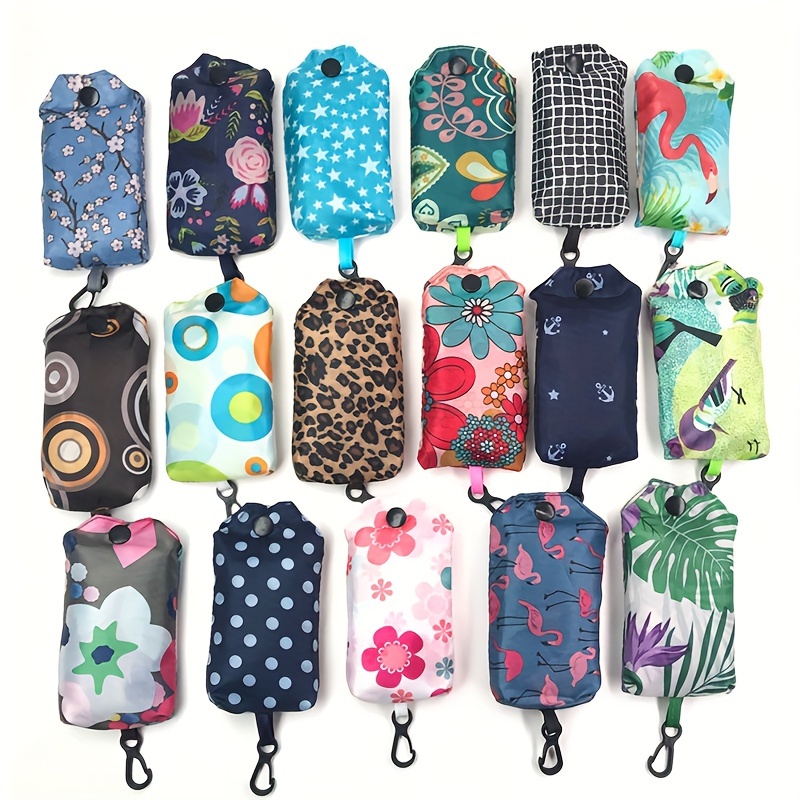 TEMU 12pcs Foldable Reusable Grocery Shopping Tote Bags Bags Folding To Fits In Pocket