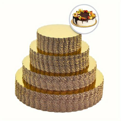 20pcs cake board golden round cake ring 6 8 10 12 inch cake paper board 5pcs size used for baking cakes golden very suitable for valentines day wedding birthday cake decoration
