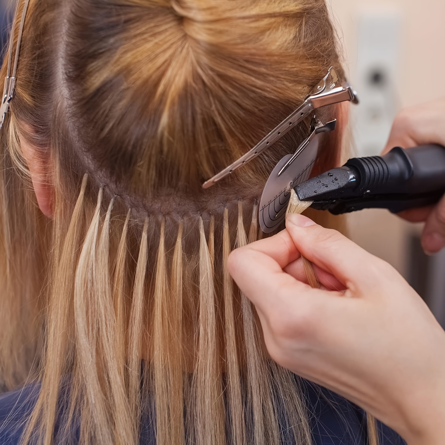 25 Stück Hitzeschutz-Abstandshalter Für Haarverlängerungen – Transparent Mit Skala | Einfach Zu Verwenden, Schützt Kopfhaut