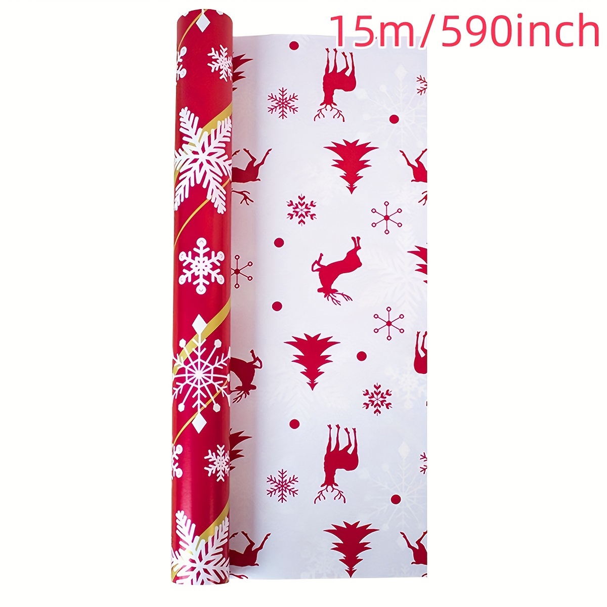 

de wrapping de Noël à - Motif de et , cadeau premium pour les présents et les décorations , 17 pouces x 590 pouces