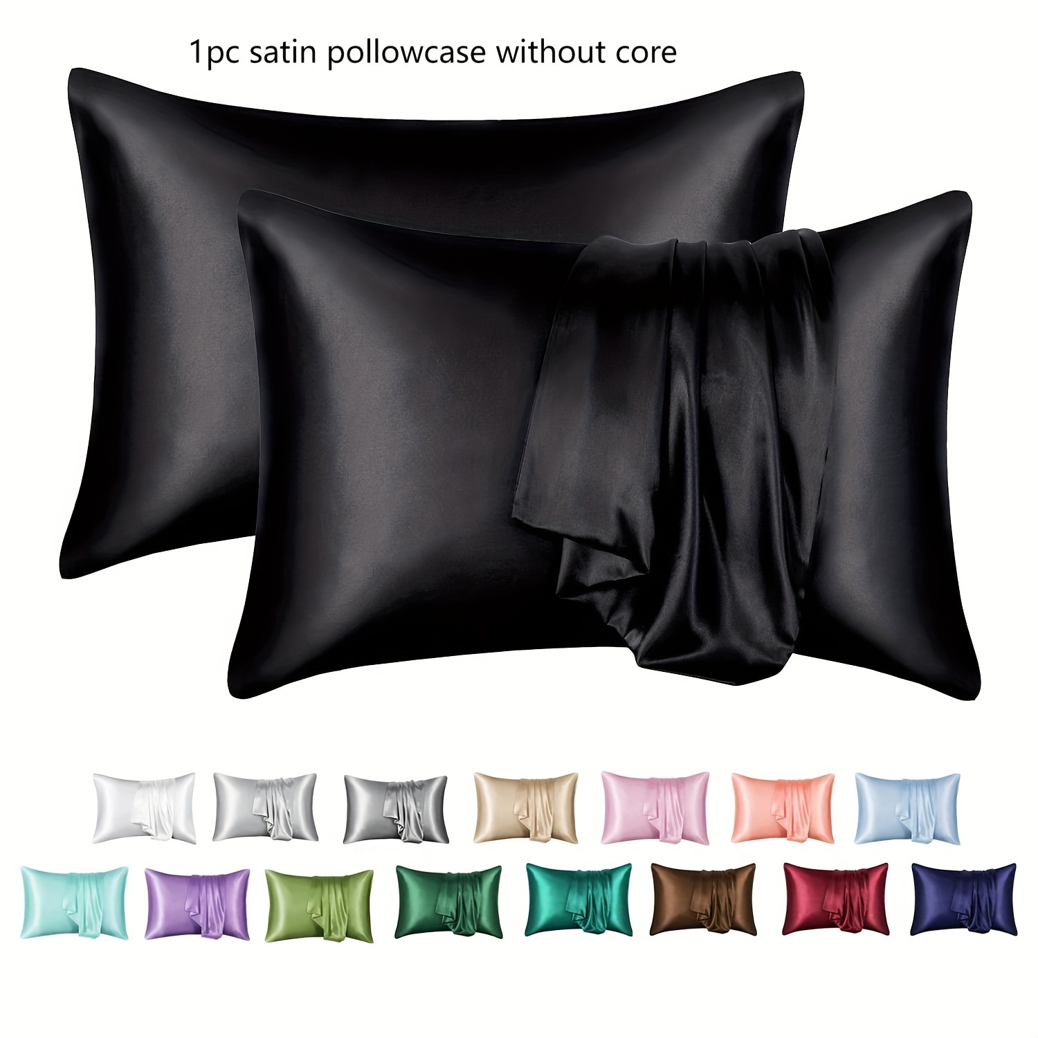 

1pc Size Pillowcase, Hypoallergenic , , 20x30 , Polyester , , No - For And