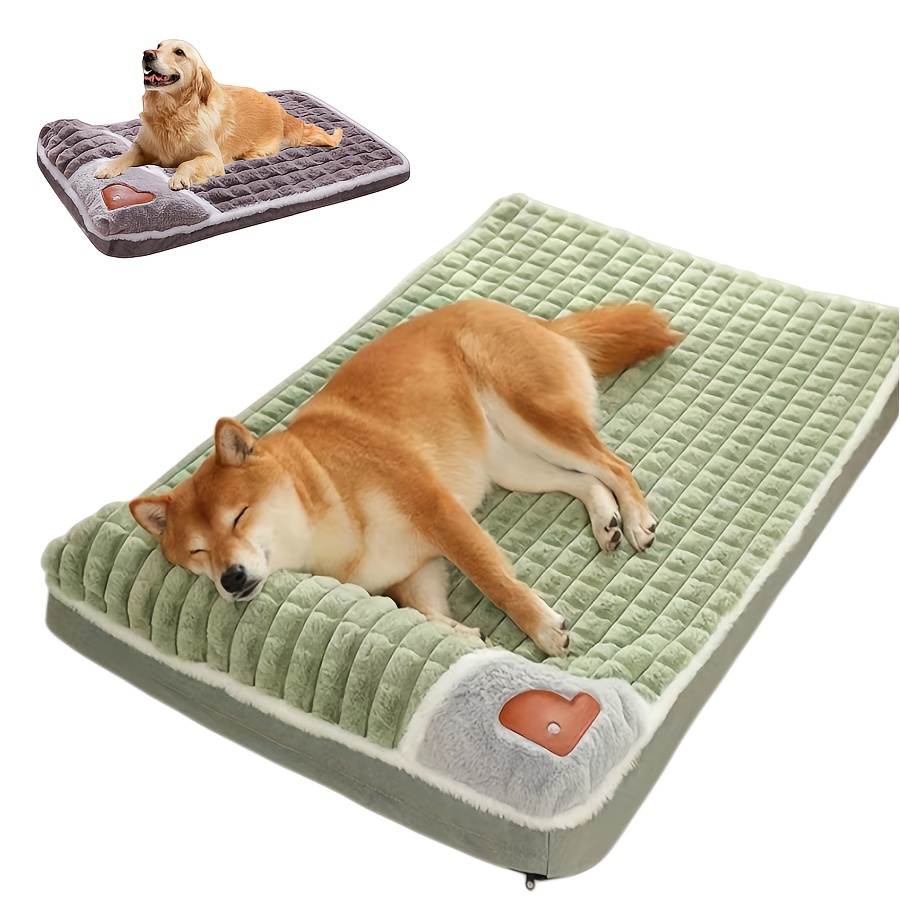 *. orthopdisches Hundebett aus Schaumstoff fr mittelgroe groe Katzen  Hunde, XL gestreiftes kariertes L-Hundebett mit Kissen, waschbares  Hundebett-Sofa-Haustierbett mit rutschfester Unterseite, ...