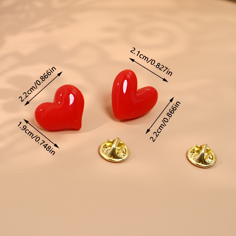 2pcs Heart Brooch Set - Elegant Jewelry Accessories For Women, Versatile Use For Clothing, Bags, Hats - Perfect Valentine's Day Gifts For Her, Wife, Girlfriend (lightweight, Exquisite Design)