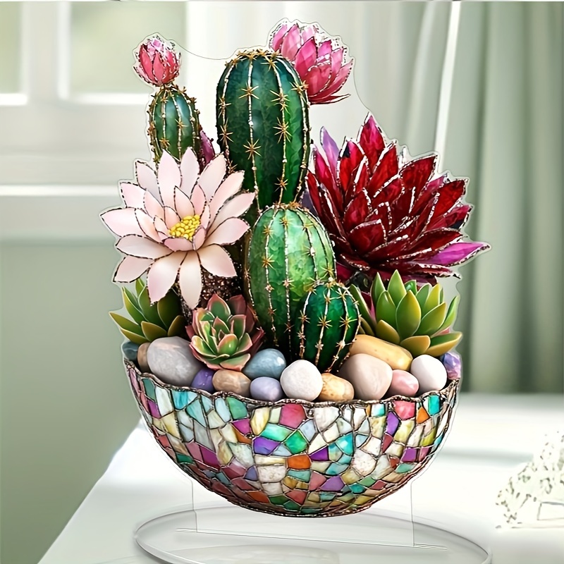 

- Potted Desk Decor Pot, 7"x6" - For Women, Housewarming, Decor, & Art Decoration