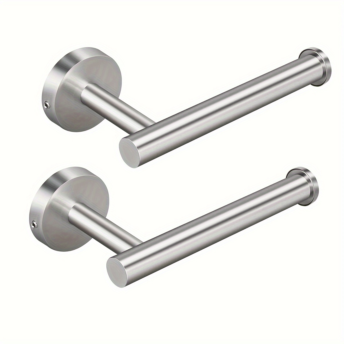 

Stainless Steel Toilet Paper Holder Set, 1/2pcs - Modern Brushed Nickel, Wall Mount Roll Dispenser For Bathroom, Kitchen, Washroom - , Hole Mounting