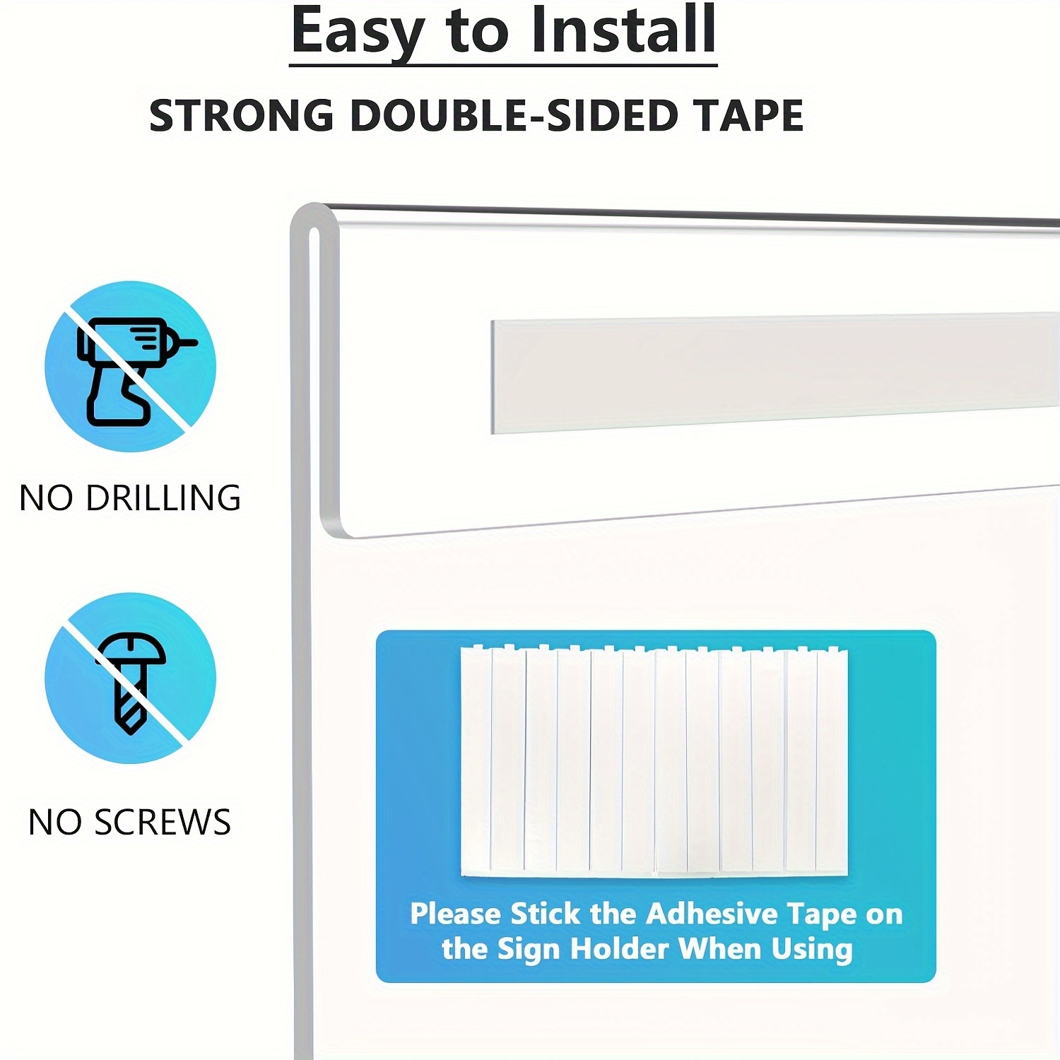 Relx Acrylic Sign Holder 8.5 X 11 Wall Mount, Clear Acrylic Wall Sign