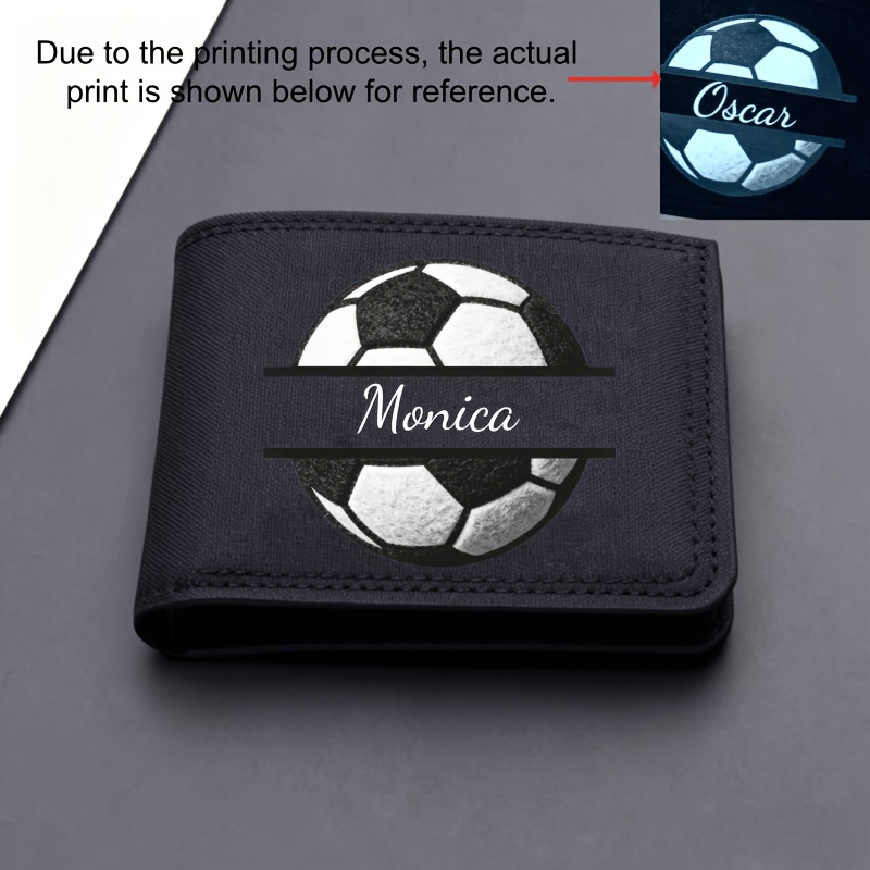 TEMU A Customizable Wallet Featuring Space For Names, Numbers, Dates, And Other Text. In Black, Gray, And Blue, Compact And Easy To Carry, And