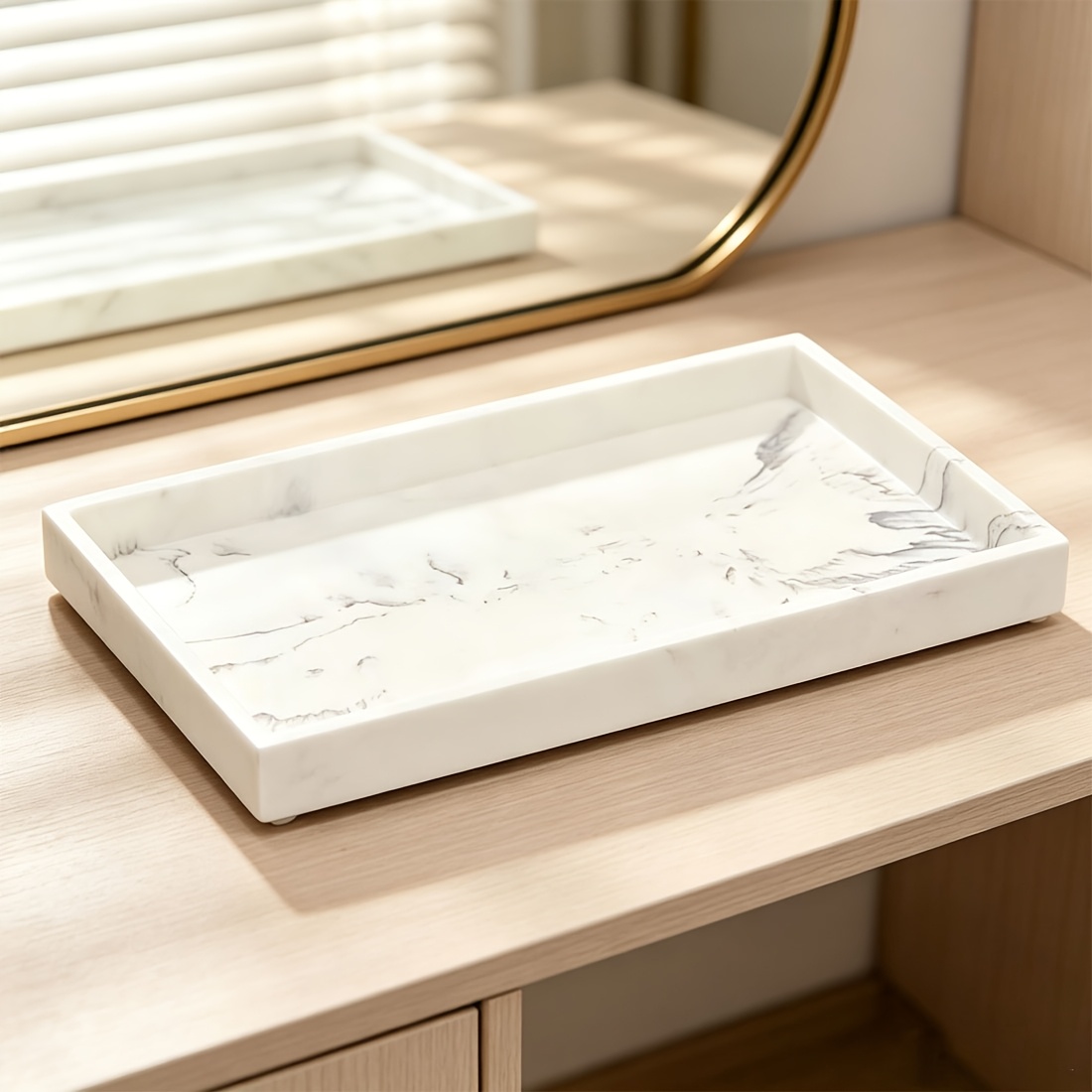 TEMU Vassoio da bagno in stile minimalista lussuoso ed elegante (per uso non alimentare)
