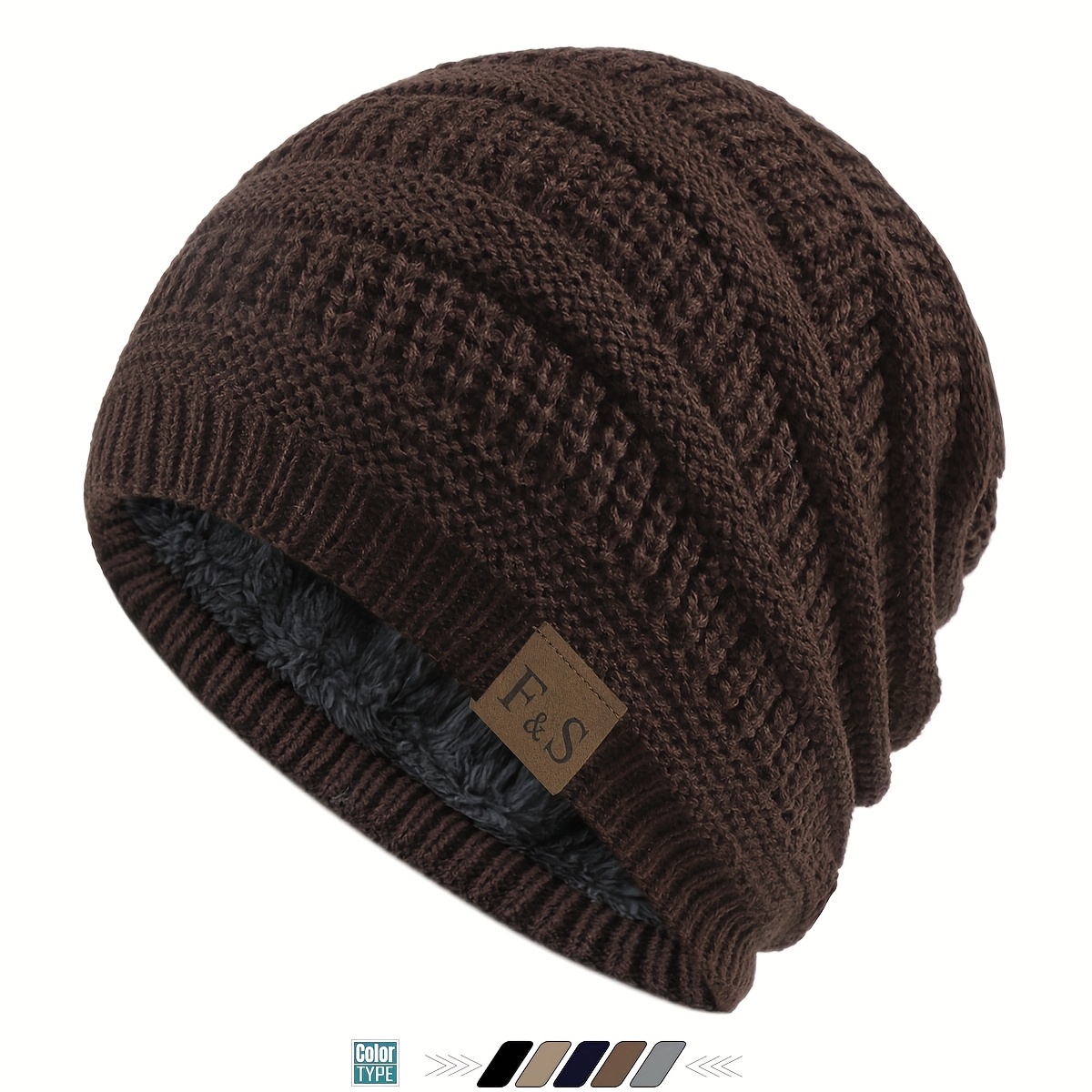 TEMU 1pc Halloween Themed Plush Warm Hat, A Mother' Beanie, Lightweight And Comfortable Winter Hat For Men And Women, Suitable For Outdoor Leisure