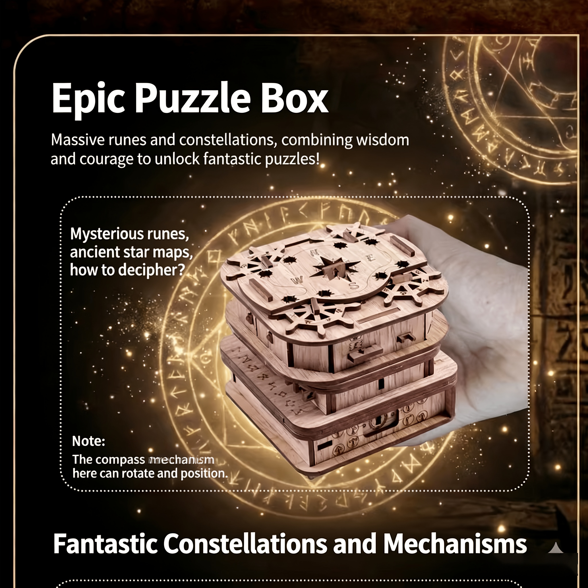 High Difficulty 3D Wooden Mechanical Multi-Layer Puzzle Secret Box