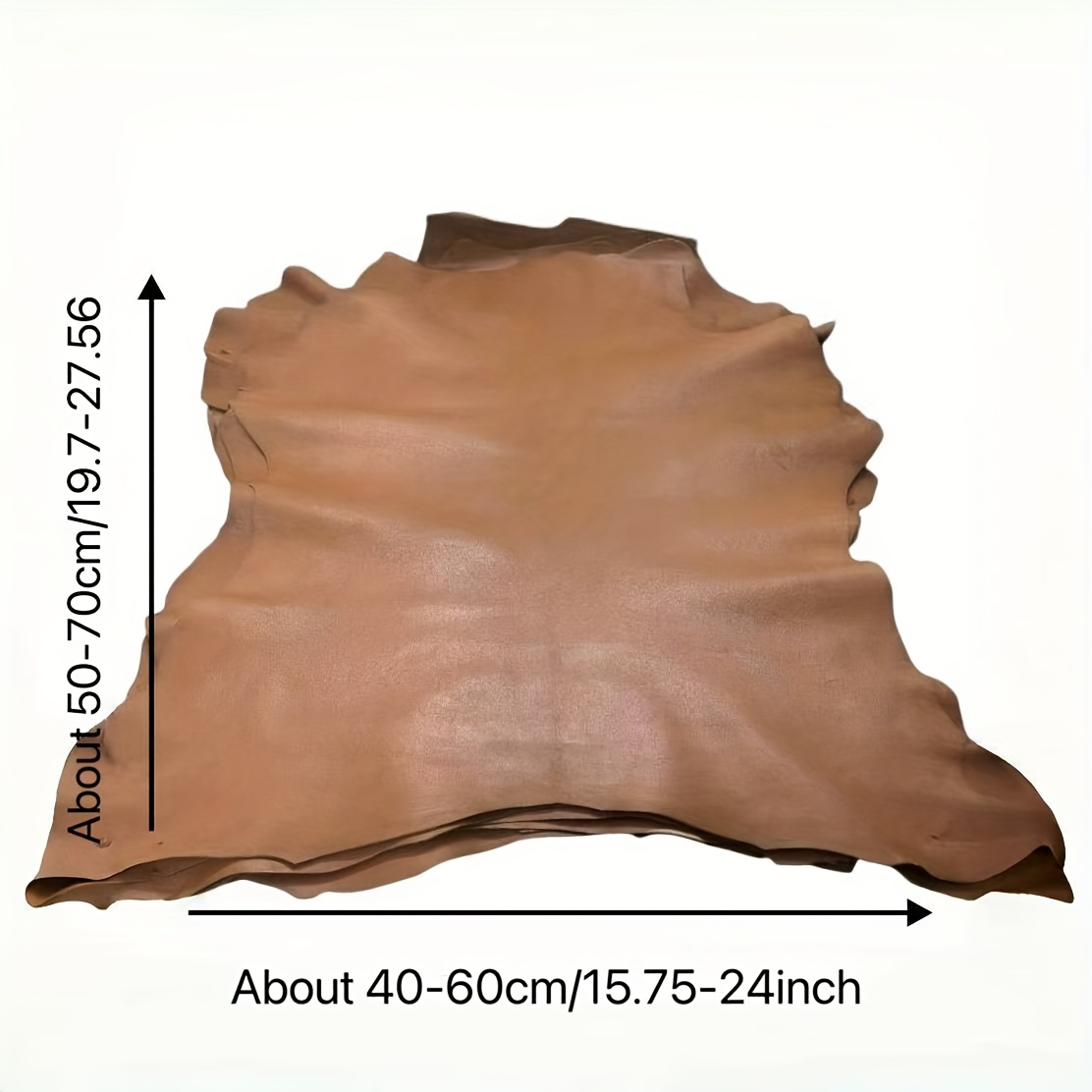 TEMU Premium Sheepskin Leather, Genuine Brown Full Grain Leather, 0.8-1.0mm Thickness And Soft Texture, For Clothing, Earrings, Bags, Phone Cases,