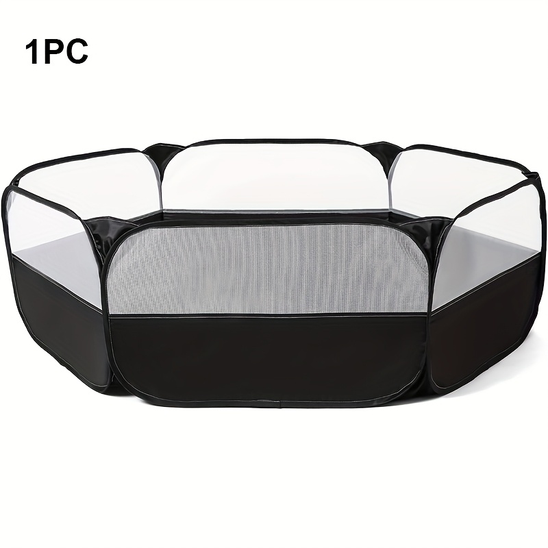 TEMU 1pc Pet Pool Family Parent Child Interaction Small Pet Fence Regular Edition With Side Cloth - Black
