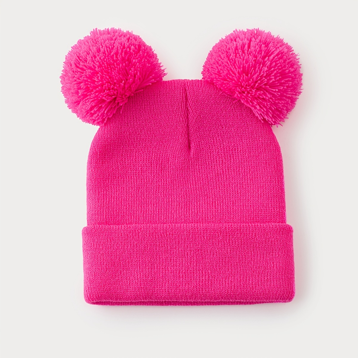 1pc Women' Ball Solid Color Versatile Candy-colored Beanie, Gifting And