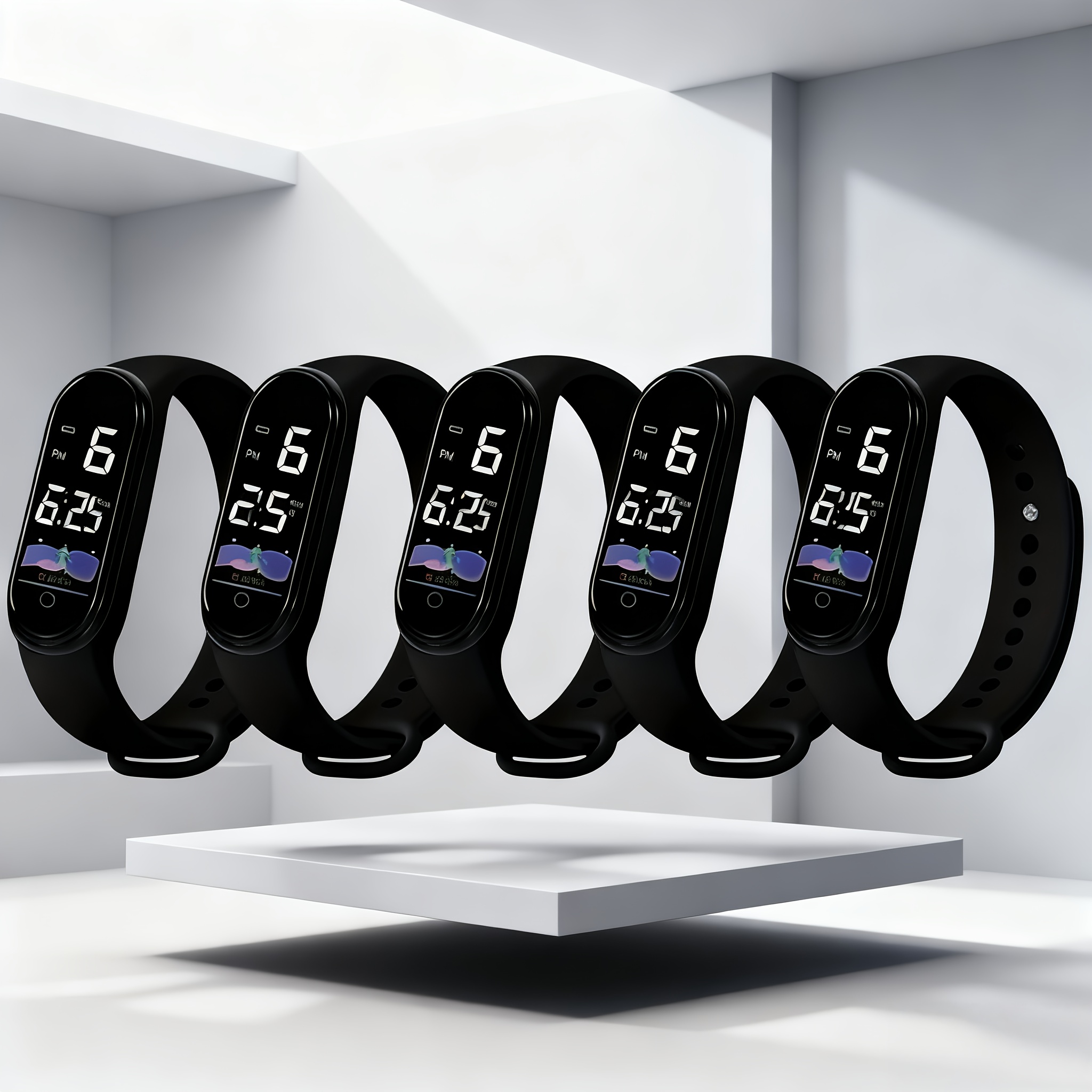 10pcs Cute Animal Doll Series Watch Set, Vitality Digital Bracelets