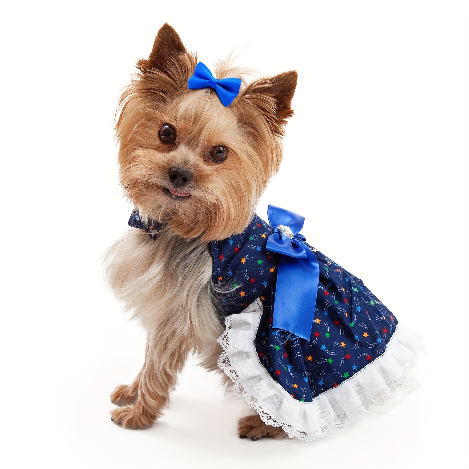 random 20pcs   handmade solid color pet dog bows hair additions for dogs cute cat bowknots pet supplies Product details 4