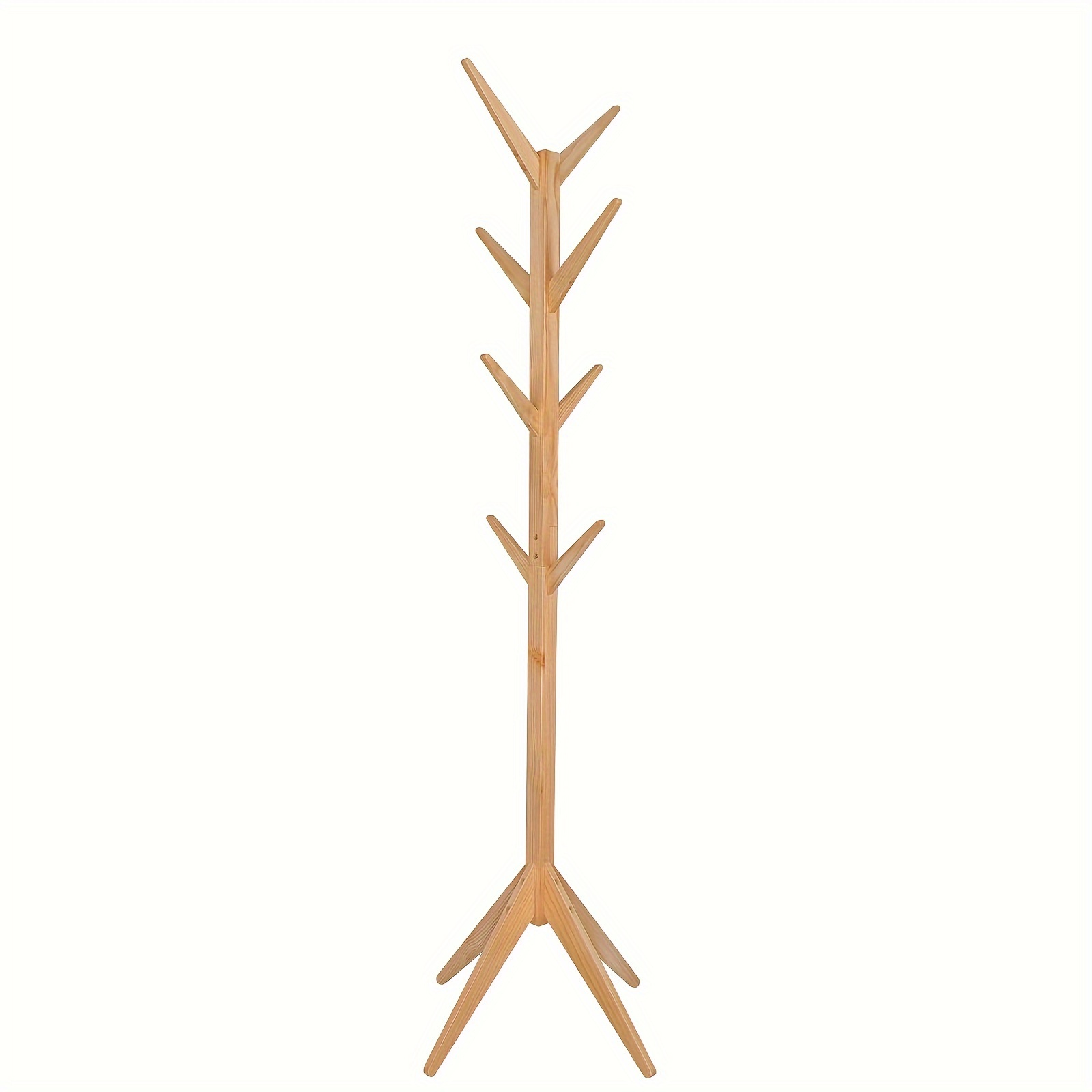 Image of 1 Clothing Rack Featuring Hooks, Standing At 180cm Tall, Ideal For Hanging Garments And Laundry, Made Of Solid Wood, And Long-lasting