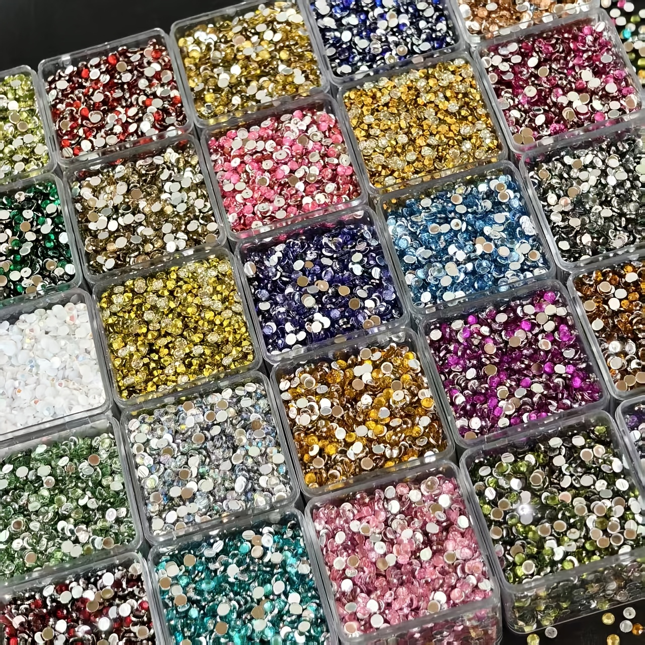 2997pcs 18 color resin round sequins 3mm bohemian style high quality silvery flat   rhinestones suitable for mugs bottles glasses stage costumes mobile phone cases nail   clips jewelry craft decorations loose glitter diamonds