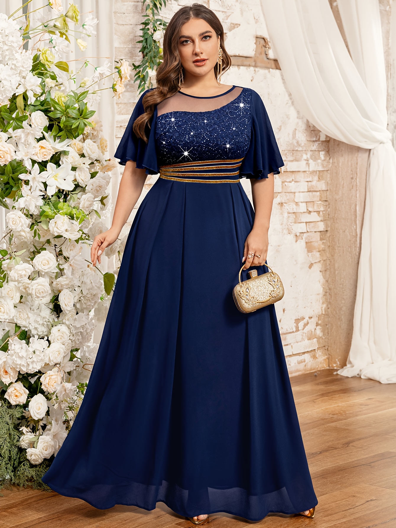 Plus Size Roupa Para AlmoÃ§o Formal Vestido De Festa Formal Plus