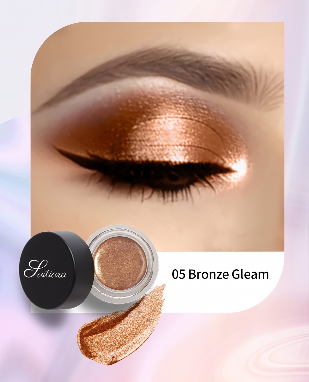 1pc Sunset Copper Jelly Eyeshadow | Bewitching Solo Shimmer Gel Formula | Y Radiance | Ultimate Eye Polish, Non-fading Intensity, Seamless Application, Luminous Definition, Gel-to-Powder, No-transfer, Sheer Luxury, High-Shine Women's Makeup