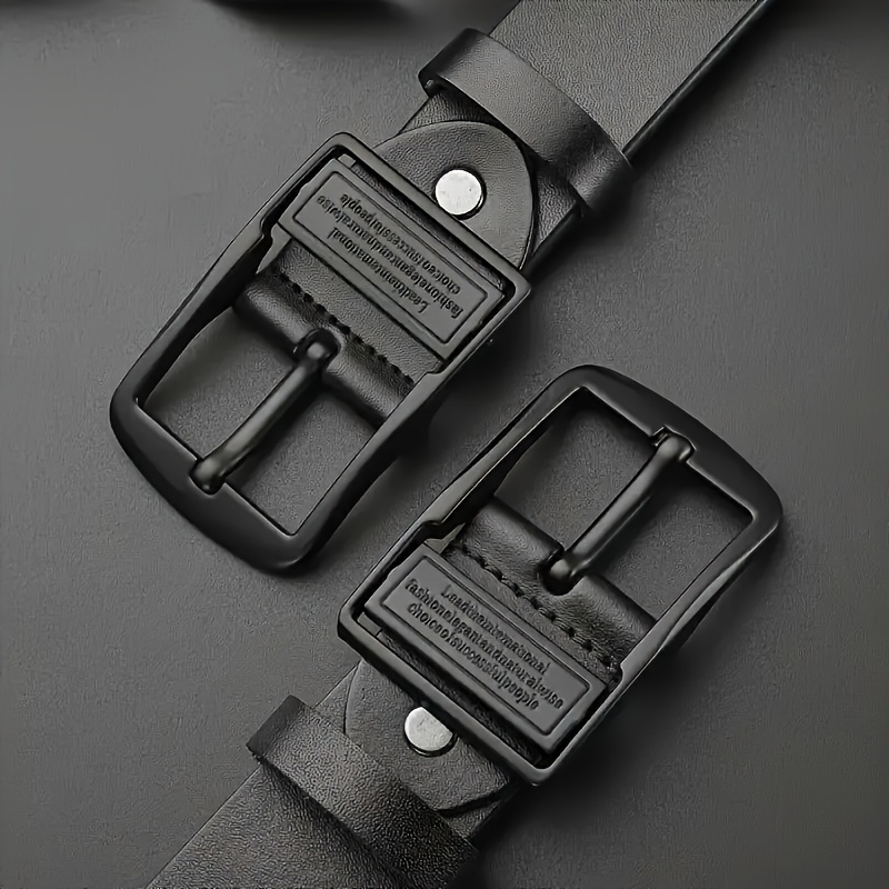 Men's Belt, Vintage Pin Buckle Double-Sided Strap Business Casual Trousers Waistband