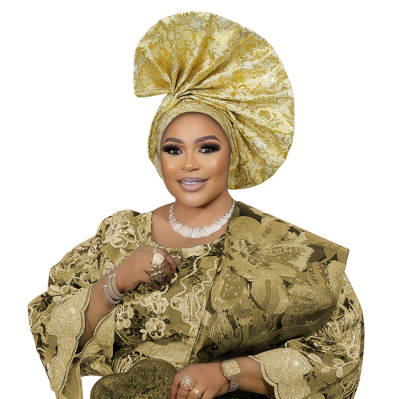 1pc Elegant African-Inspired Women'S Wedding Hat - Breathable Polyester,  Intricate Floral Pattern * Weddings & Festive Occasions, Wedding  Accessories|Traditional Attire|Embroidered Cap