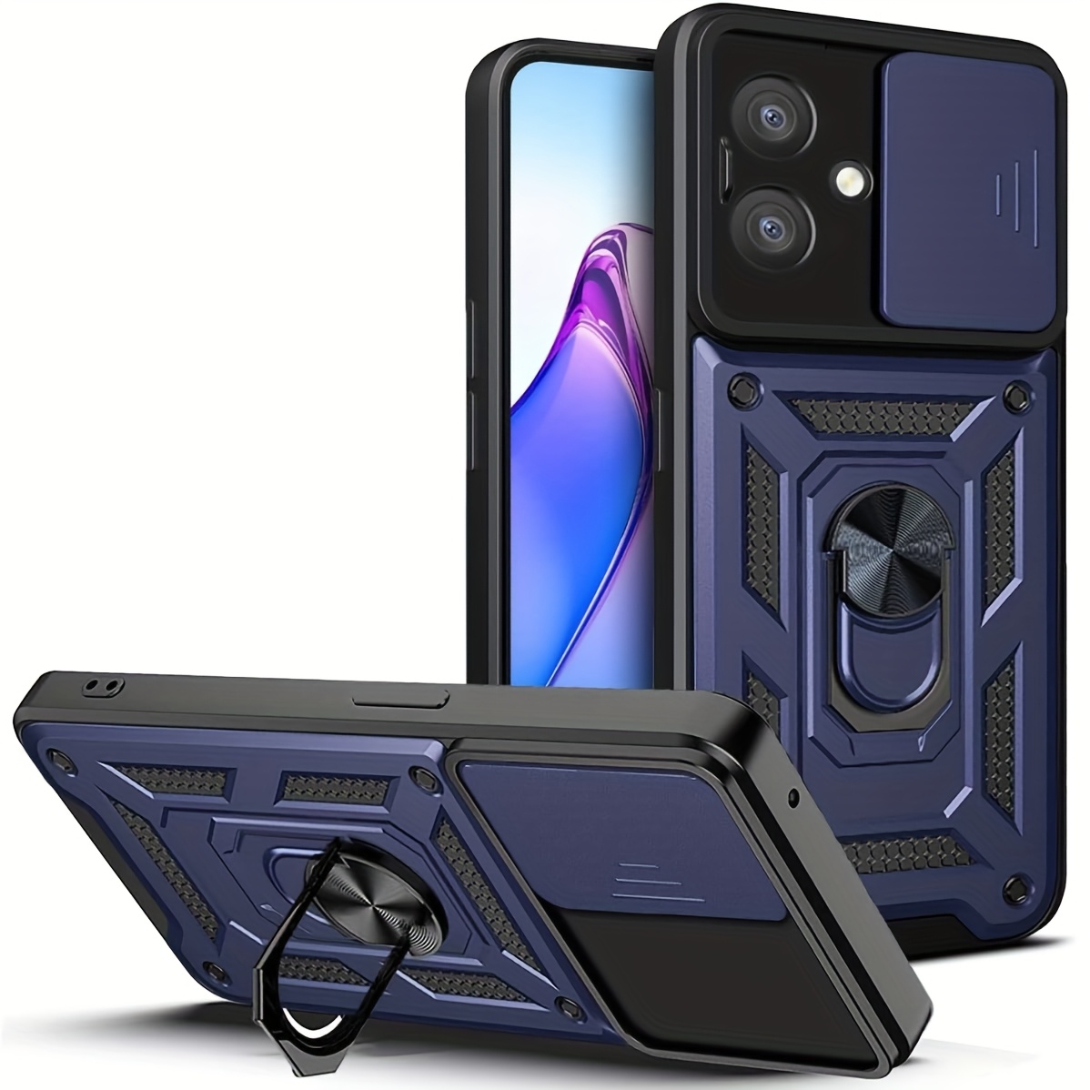 TEMU Phone Case: Suitable For Oppo A40 4g/ Compatible With A3x/ Compatible With A3/ Compatible With A60 5g Phone Cases With Sliding Camera Lenses And