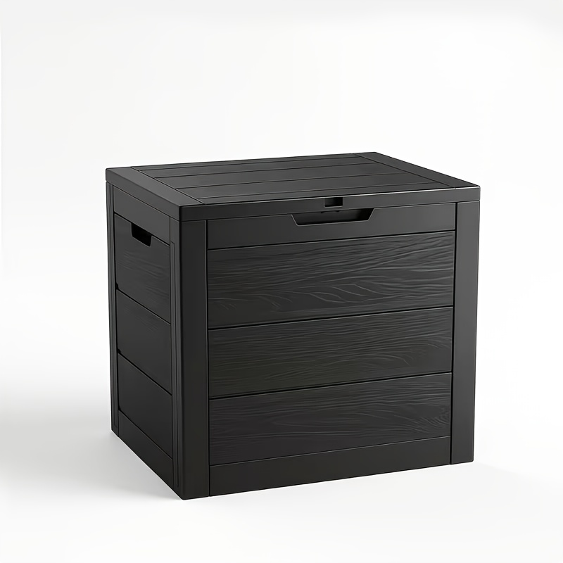 TEMU 75/35 Gallon Outdoor Storage Box Waterproof Deck Box With Handles & Wheels, Large Patio Furniture Storage Cabinet For Pool Accessories, Tool