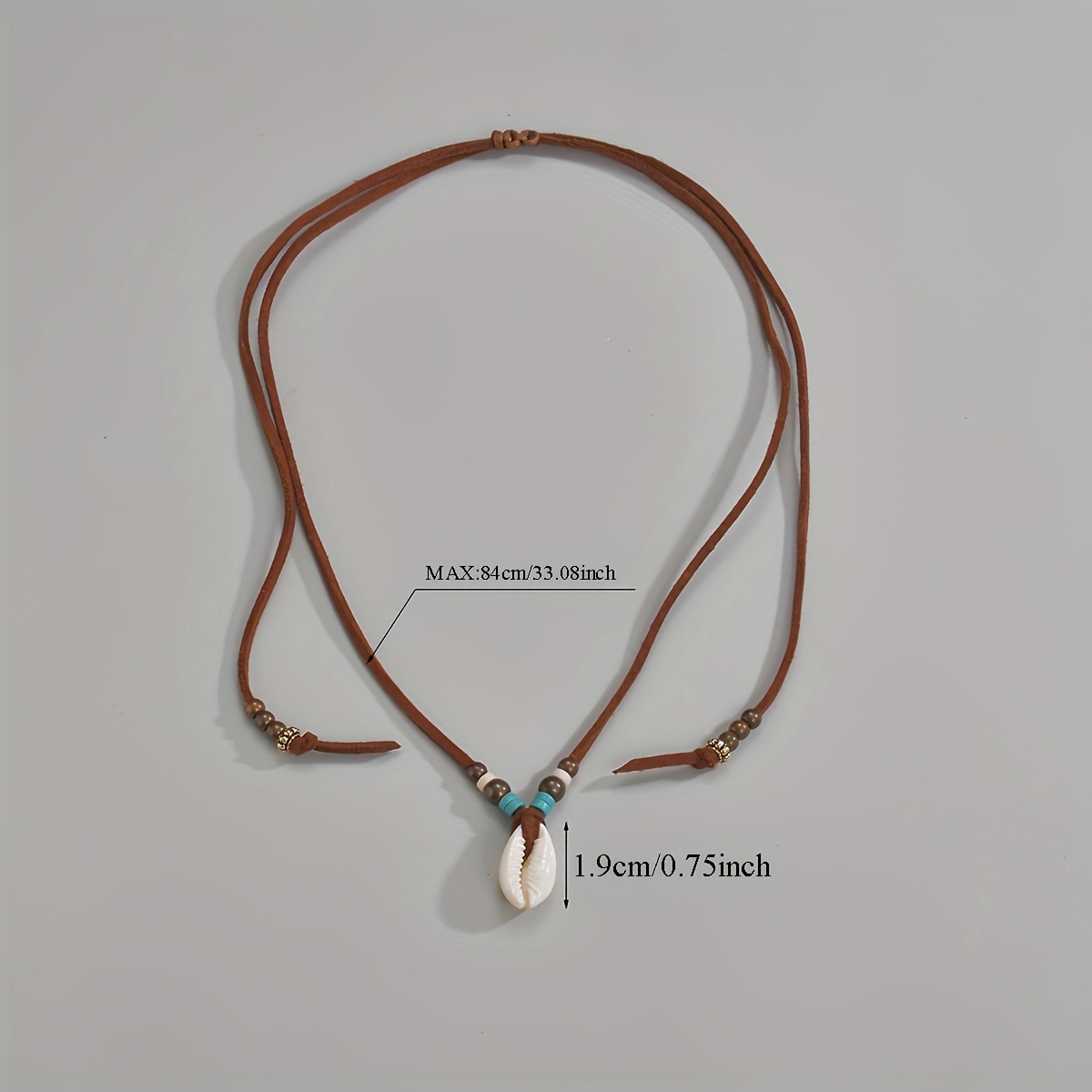 Bohemian Folk Style Shell Beaded Woven Necklace, Adjustable