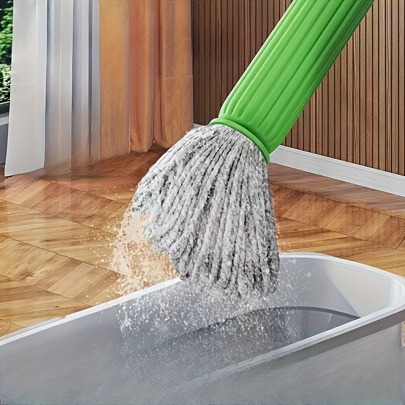 rotating mop for home and dorm use - multifunctional 360° rotating floor cleaner with durable plastic/metal handle, washable reusable mop head - no electricity needed, perfect gift for holidays like weddings, back-to- , christmas,  ., stylish design, best for christmas details 3