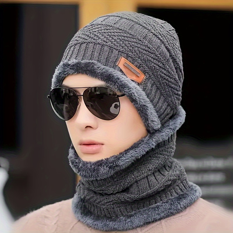 

Beanie Set, Unisex Knit Hat Ear And , 100% , Textile Knit , Washable - Headwear And