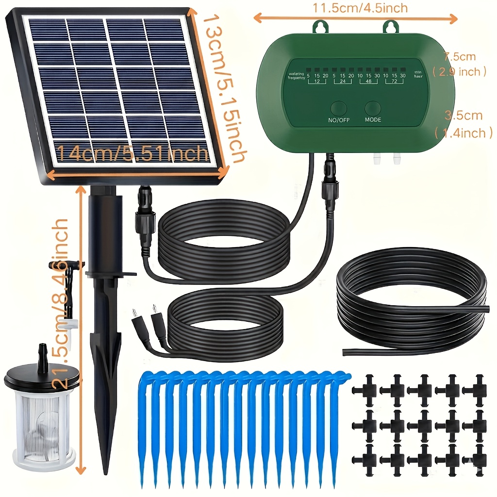 Drip Irrigation System Agriculture Solar Drip Irrigation System For Garden, Automatic Drip Irrigation Kit Solar Irrigation System Garden Self Watering System For Indoor & Outdoor Ipx5