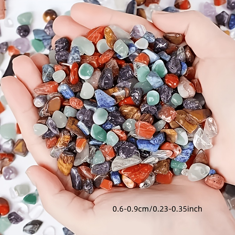 TEMU Colored Polished Decorative Gravel, Multi-colored Landscape Paving Stones, Suitable For Fish Tanks, Flower Pots, Bonsai, And Aquarium Substrate