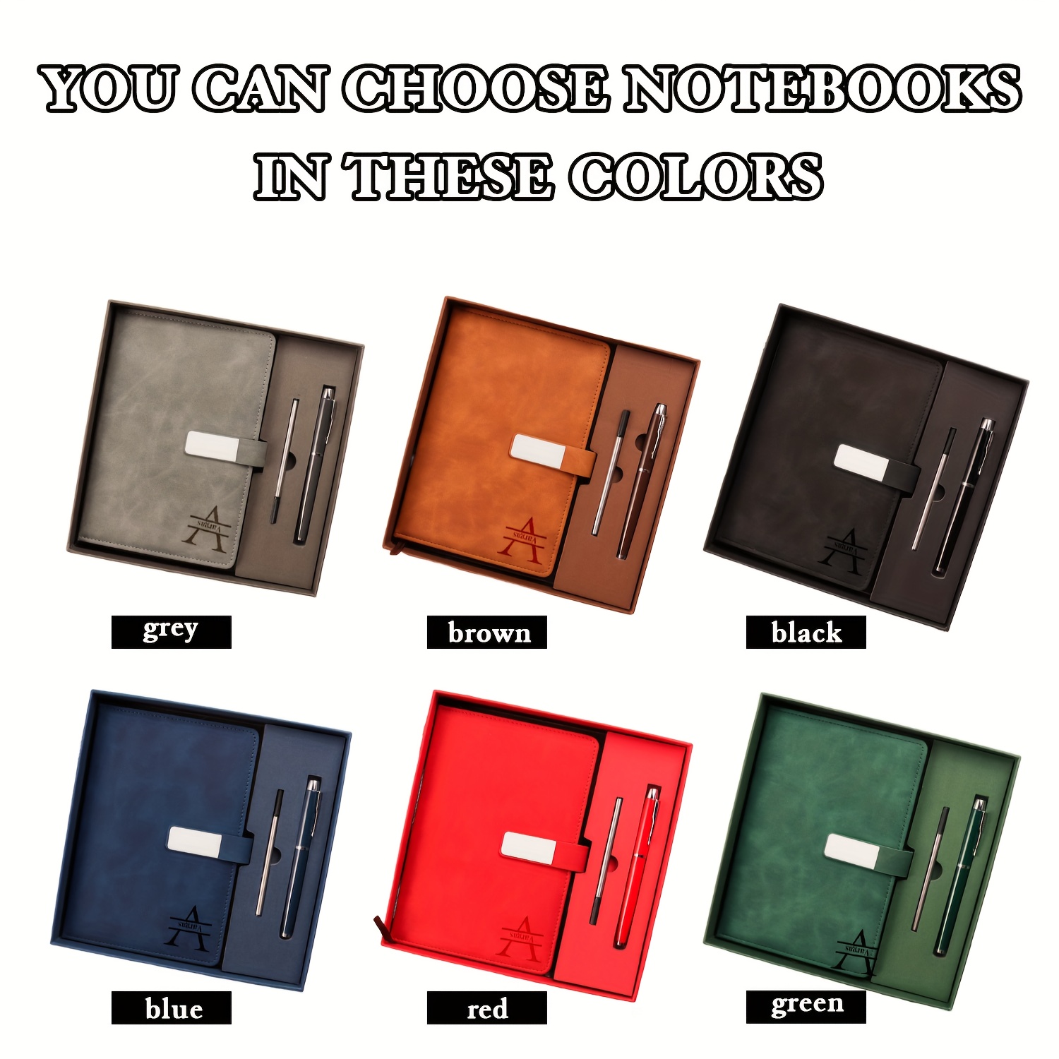 1set High End Custom A5 Notebook Set PU Vintage Cover With Engraved Pen Back To School School Gift Halloween Thanksgiving Christmas Best Gift