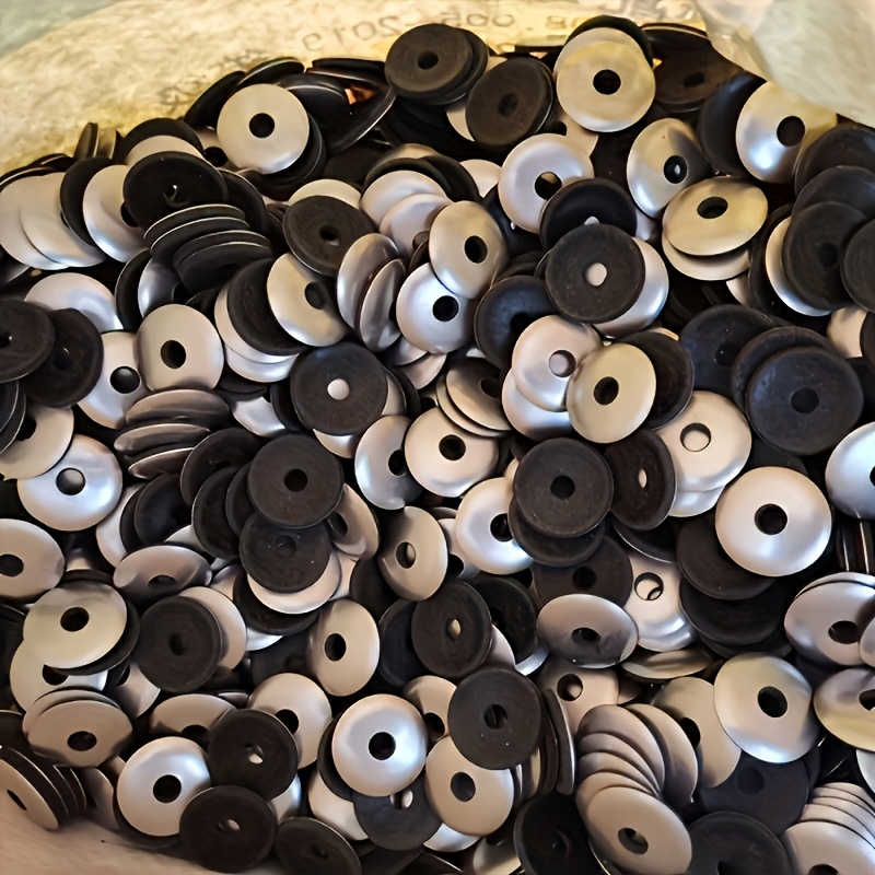Thick Rubber Washers - 3/4 Inch OD, 1/4 Inch ID, 1/4 Inch Thickness, 100 Pack Black EPDM Flat Washers