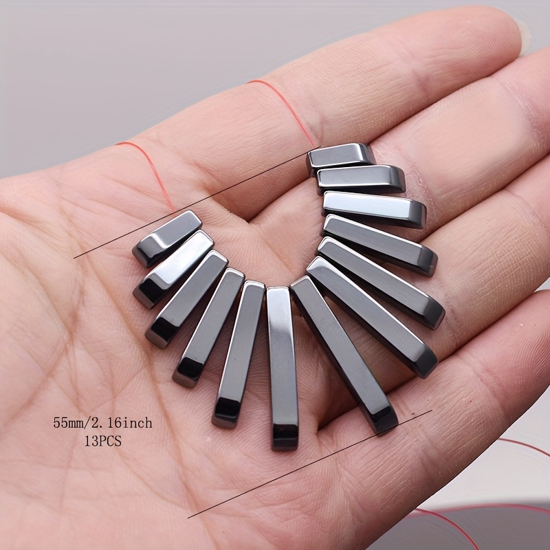 E-shop Hochwertige, natürliches , speziell geformte, quadratische, schwarze Hämatit-Perlen für Schmuckherstellung, Halskette, Damen, Herren, Schmuck