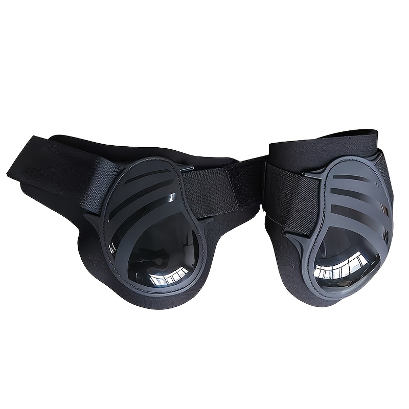 TEMU Protection de jambe de cheval en PU avec coussinets amortisseurs élastiques, protections de tendons pour jambes de cheval, protections de jambes