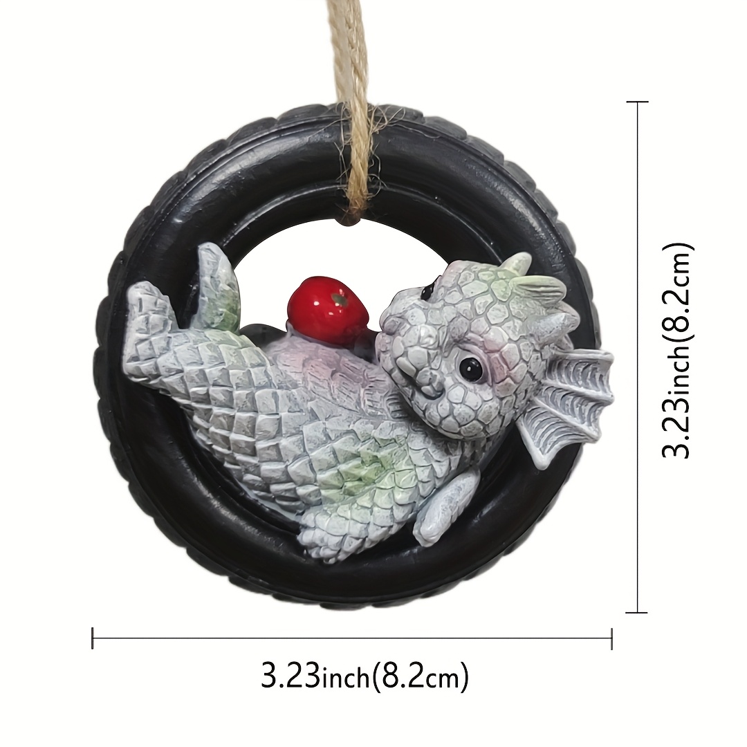Image of A Cute Holding An Tire Pendant, Suitable For Outdoor Decoration In Gardens, Courtyards, , And Kindergarten Landscaping For Halloween Thanksgiving Christmas Decorations Collectible Figurines