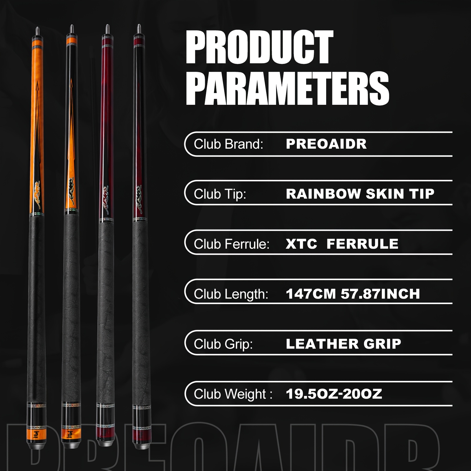 predaidr sp series carbon fiber pool cue 58 billiard cue